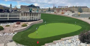 personal putting green with artificial turf