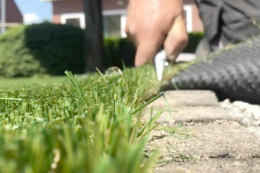 cutting and fitting artificial turf