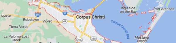 corpus christi location on map